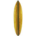Brown - Image 1 - Striped Wooden Surfboard Wall Hanging 39 inch Beach Décor