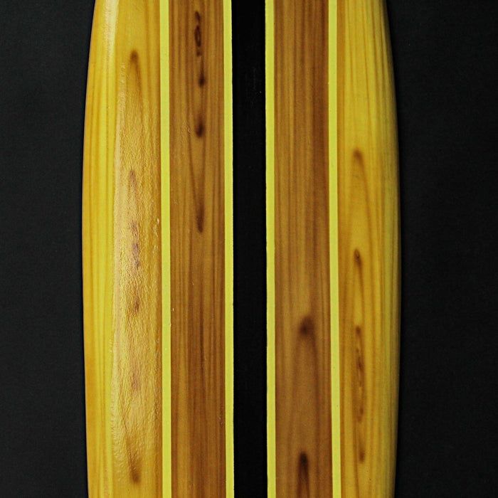Brown - Image 5 - Striped Wooden Surfboard Wall Hanging 39 inch Beach Décor