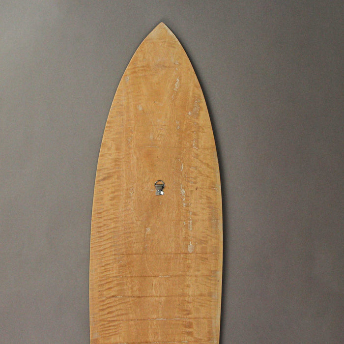 Brown - Image 3 - Striped Wooden Surfboard Wall Hanging 39 inch Beach Décor