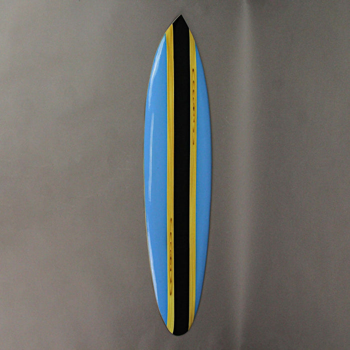 Blue - Image 2 - Striped Wooden Surfboard Wall Hanging 39 inch Beach Décor
