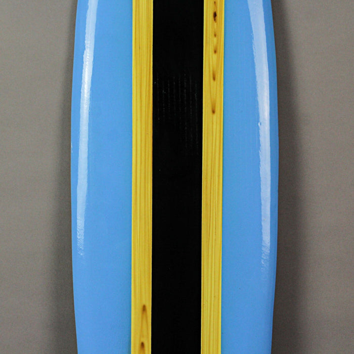 Blue - Image 4 - Striped Wooden Surfboard Wall Hanging 39 inch Beach Décor