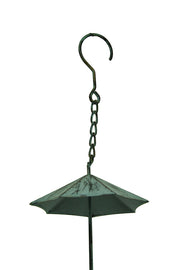 Verdigris Finish Metal Umbrellas Rain Chain w/Attached Hanger 48 Inch Image 2