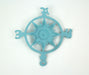 Weathered Blue Cast Iron Nautical Compass Rose Wall Hanging Image 3