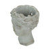 Weathered Gray Greek Lady Statue Wall Mount Cement Head Planter 6 Inches High Image 3