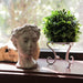 Weathered Gray Greek Lady Statue Wall Mount Cement Head Planter 6 Inches High Image 4