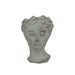 Weathered Gray Greek Lady Statue Wall Mount Cement Head Planter 6 Inches High Image 1