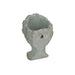 Weathered Gray Greek Lady Statue Wall Mount Cement Head Planter 6 Inches High Image 6