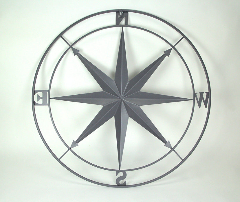 36 inch - Image 3 - Galvanized Zinc Finish Metal Indoor/Outdoor Nautical Compass Rose Wall Sculpture: A Striking 36-Inch