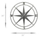 36 inch - Image 4 - Galvanized Zinc Finish Metal Indoor/Outdoor Nautical Compass Rose Wall Sculpture: A Striking 36-Inch