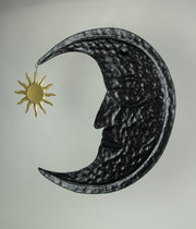 SUN - Image 6 - Verdigris Green Crescent Moon Wall Décor with Bronze Sun Dangler Accent - 25 Inches High - Enchanting