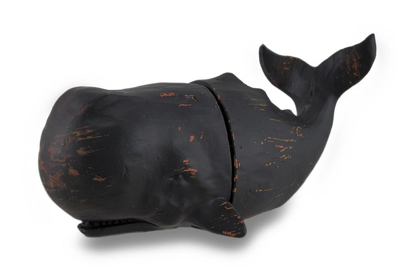 Whale Top and Tail Black Distressed Finish Bookends Set of 2 Image 2