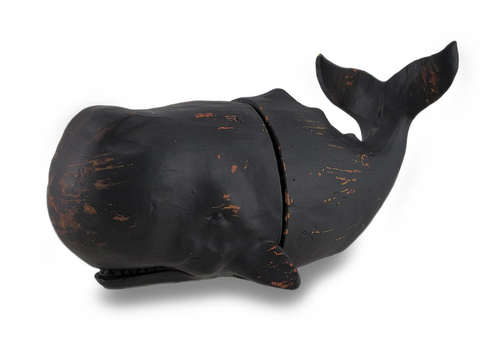 Whale Top and Tail Black Distressed Finish Bookends Set of 2 Image 2