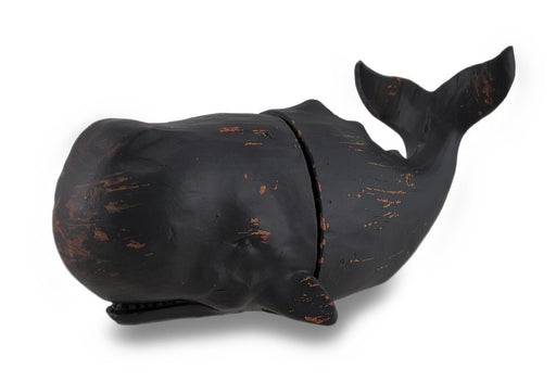 Whale Top and Tail Black Distressed Finish Bookends Set of 2 Image 2