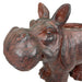 Brown - Image 3 - Charming Brown Hippo MGO Planter with Drain Hole, 17 inches - Durable Weatherproof Magnesium Oxide for