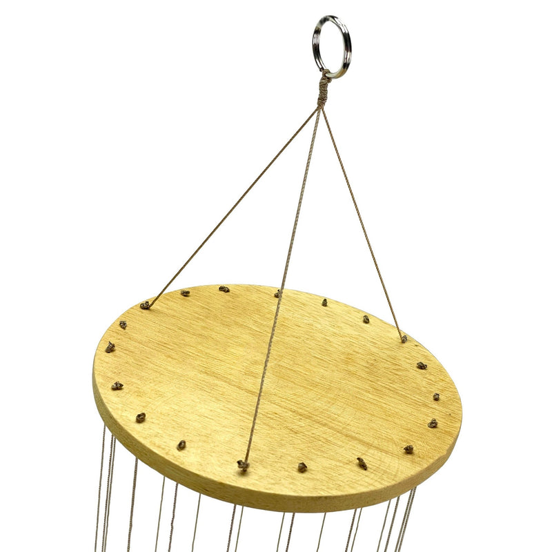 White Capiz Shell Wind Chime – Elegant 29-Inch Hanging Coastal Décor for Patio, Garden, Porch or Balcony, Soothing Melodic