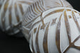 Whitewashed Tropical Leaf Wood Look Decor Balls Set of 4 Image 3