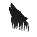 Black - Image 2 - Matte Black Finish Wolf Silhouette Cutout Metal Wall Sculpture: Striking 17-Inch Wall Art for Forest-Themed