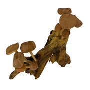 5.5 inches - Image 4 - Things2die4 Wood Mushroom Sculpture on Root Base, Natural Finish Freestanding Tabletop Figurine, 5.5