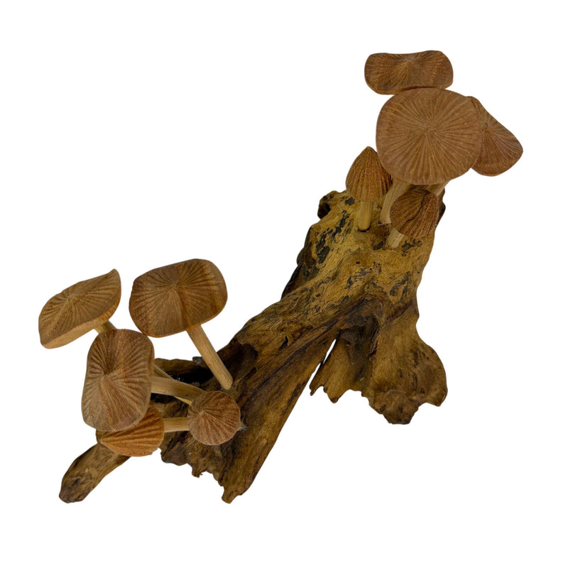 5.5 inches - Image 4 - Things2die4 Wood Mushroom Sculpture on Root Base, Natural Finish Freestanding Tabletop Figurine, 5.5