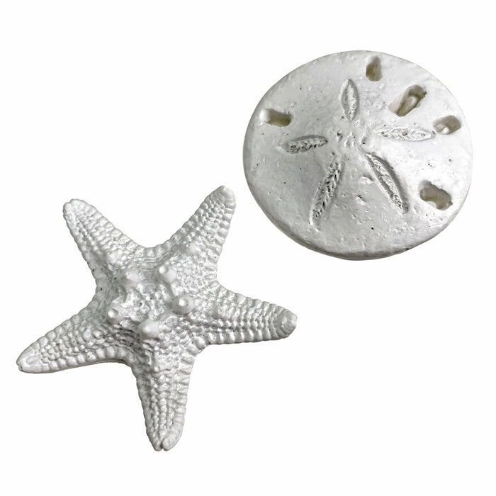 Wooden Tic Tac Toe Game with Starfish and Sand Dollars – 7 inch Rustic Beach Coastal Decor, Coffee Table Decorative Board