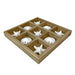 Wooden Tic Tac Toe Game with Starfish and Sand Dollars – 7 inch Rustic Beach Coastal Decor, Coffee Table Decorative Board