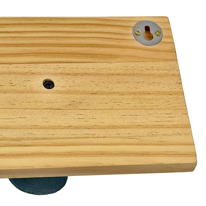 Zeckos 24 Inch Boat Propeller Wall Hooks Rack on Natural Wood Board, Nautical Multicolor Metal and Wood Wall Mounted Coat and