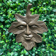 Zeckos Enchanting Leaf Face Door Knocker - Bronze Finish Cast Iron Decorative Accent for an Eclectic Home Entrance - Easy