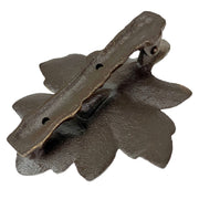 Zeckos Enchanting Leaf Face Door Knocker - Bronze Finish Cast Iron Decorative Accent for an Eclectic Home Entrance - Easy
