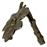 Zeckos Enchanting Leaf Face Door Knocker - Bronze Finish Cast Iron Decorative Accent for an Eclectic Home Entrance - Easy