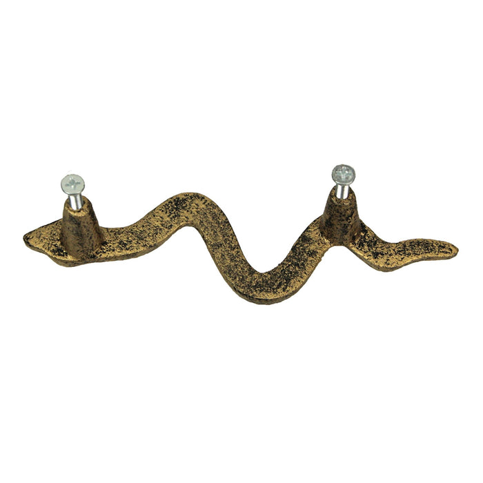 Gold - Image 4 - Set of 6 Cast Iron Snake Drawer Pulls, 6 Inch Antique Gold Cabinet Handles, Gothic Reptile Hardware for