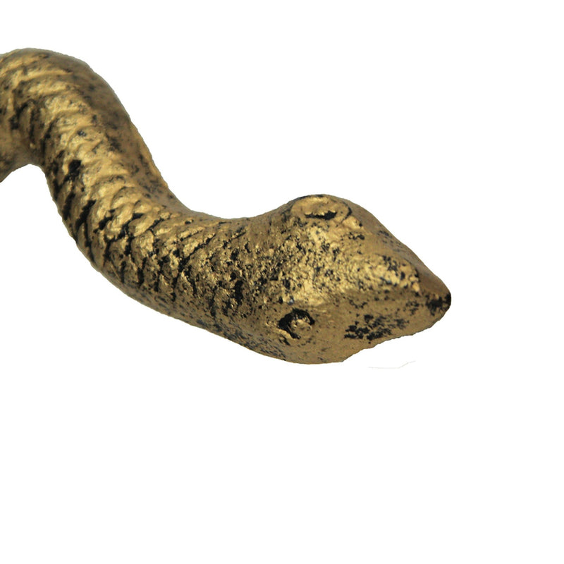 Gold - Image 3 - Set of 6 Cast Iron Snake Drawer Pulls, 6 Inch Antique Gold Cabinet Handles, Gothic Reptile Hardware for