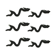 Black - Image 2 - Set of 6 Cast Iron Snake Drawer Pulls, 6 Inch Black Cabinet Handles, Gothic Reptile Hardware for Custom