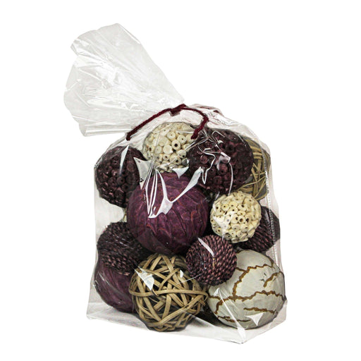 Purple - Image 1 - 18-Piece Collection of Purple and Brown Exotic Dried Organic Decorative Botanical Filler Spheres, Perfect