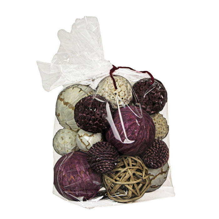 Purple - Image 2 - 18-Piece Collection of Purple and Brown Exotic Dried Organic Decorative Botanical Filler Spheres, Perfect