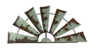 Gray - Image 1 - Vintage Weathered Galvanized Metal Half Windmill Wall Sculpture: Rustic Farmhouse Charm for Living Rooms,
