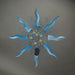 28 Inch Blue Metal Sun LED Light Wall Sculpture Decorative Rustic Home Decor Art Image 4