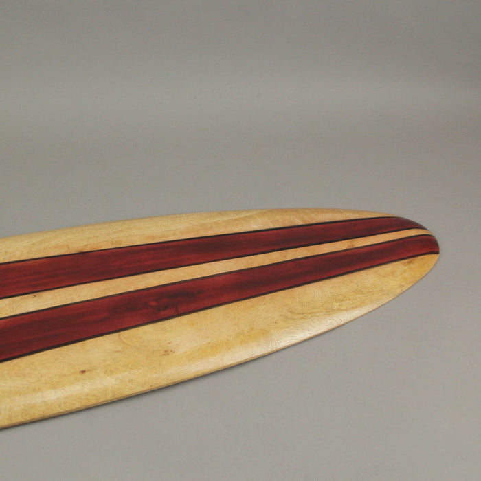 Dark Stripes - Image 3 - 39 Inch Hand Carved Painted Dark Stripes Wooden Surfboard Wall Hanging Decor