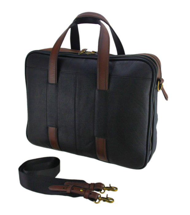 Cole Haan Buchannon Leather Briefcase Designer Business Travel Attache Case Laptop Computer Bag Image 2