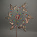 Antique Copper Finish Beaded Pinwheel Wind Spinner Garden Stake - 25-Inch Diameter - Whimsical Outdoor Decor - Simple