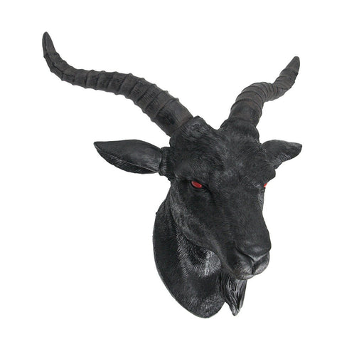 Black Baphomet Lucifer Supernatural Goat Head Sabbath Occult Wall Hanging Decor Image 1