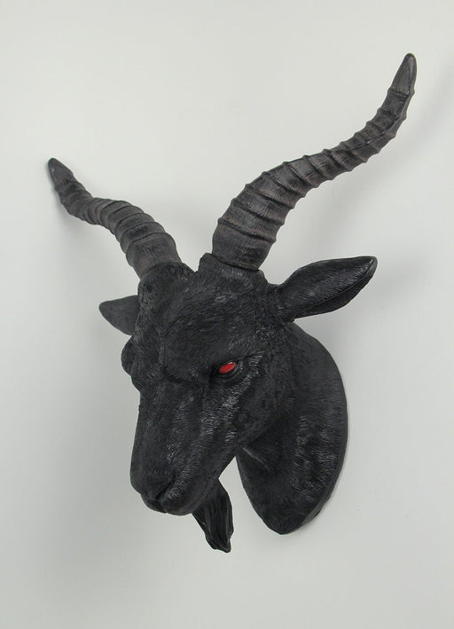 Black Baphomet Lucifer Supernatural Goat Head Sabbath Occult Wall Hanging Decor Image 2