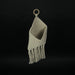 Bohemian Hand Tied Macrame Envelope Wall Pocket 21.25 Inches High Image 5
