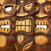 19.5 Inch - Image 3 - 20-Inch Hand-Carved Wooden Tiki God Masks Set of 3 - Perfect for Living Rooms, Dining Areas, Kitchens,