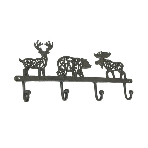 Wowser Blue Cast Iron King Neptune Wall Hooks, Set of 2, 6.5 Inches