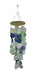 Coastal Blue, Green, and White Capiz Shell Hanging Wind Chime for Coastal Garden, Patio, and Yard Decor - Simple to Hang - 26