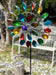 Colorful Anodized Finish Spoon Style Metal Wind Spinner Yard and Garden Stake 66 Inches High Outdoor Décor - Multicolor -
