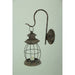 Black - Image 2 - Antique-Inspired Rustic Brown Finish Metal Vintage Lantern Wall Mounted Candle Sconce - Timeless Elegance