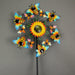 Enchanting Black and Yellow Honey Bee and Flower Garden and Yard Kinetic Twirler Wind Spinner Stake for Outdoor Decor - 72