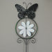 Enchanting Butterfly and Flower Wind Spinner: Metal Garden Stake Yard Decor Pinwheel, 55 Inches High, Kinetic Sculpture