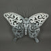Enchanting Set of 2 Galvanized Grey Metal Butterfly Art Wall Sculptures: Elegant Indoor and Outdoor Decor with Delicate